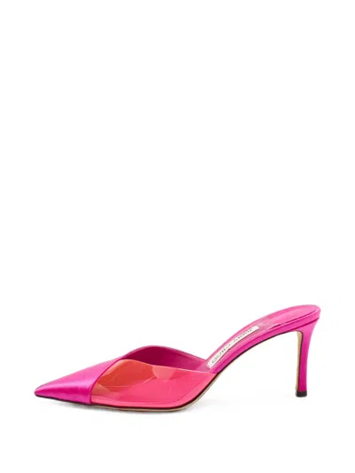 Pre-owned Jimmy Choo Amita Pointed-toe Mules In Pink