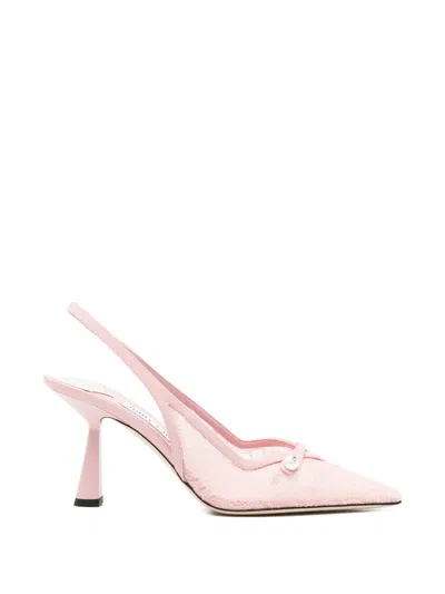 Jimmy Choo Amita Pointed Toe Slingback Pump In Pink