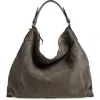 Jimmy Choo Ana Suede Hobo Bag In Storm