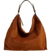 Jimmy Choo Ana Small Leather Hobo Bag In Tan