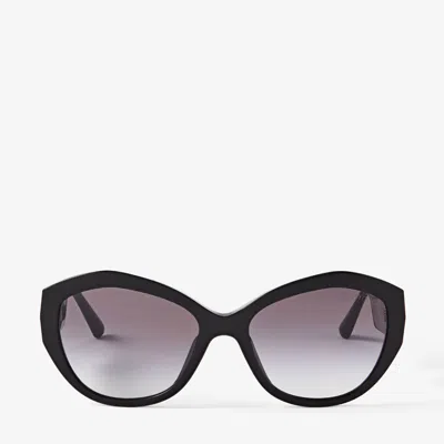 Jimmy Choo Anahi Acetate Sunglasses In Black