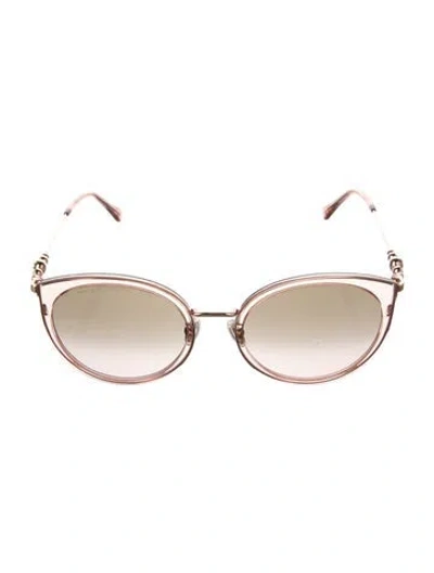 Pre-owned Jimmy Choo Andie Round Sunglasses In Gold
