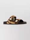 Jimmy Choo Faux Pearl-embellished Zebra-print Calf Hair Sandals In Brown