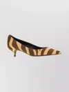 Jimmy Choo Animal Print Kitten Heel Pointed Toe Pumps In Brown