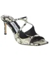 Jimmy Choo Anise 75 Leather Sandal In Animal Print