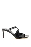 Jimmy Choo Anise 95mm Cut-out Patent Mules In Black