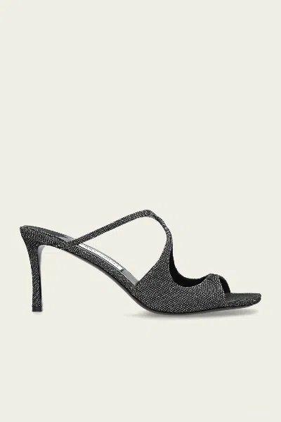JIMMY CHOO ANISE 75 MULES IN COSMO