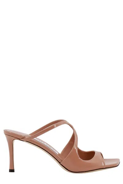 Jimmy Choo Anise 75mm Patent Leather Mules In Pink