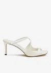Jimmy Choo ‘75 Anise' Patent Leather Sandals In White