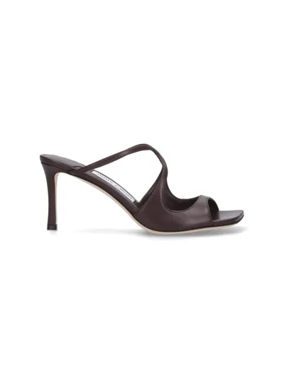 Jimmy Choo Anise 75 Sandals In Brown