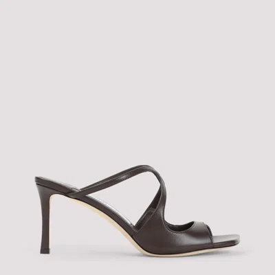 Jimmy Choo Anise 75 Sandals In Brown
