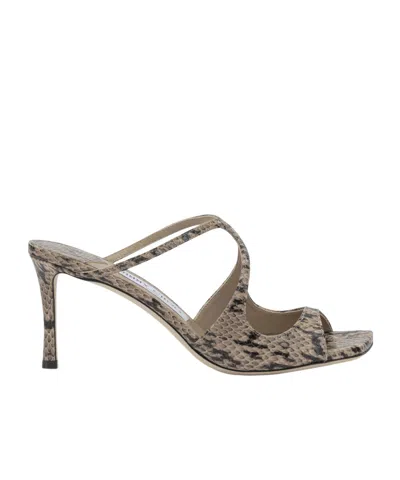 Jimmy Choo 'anise 75mm' Heeled Sandals In Gray