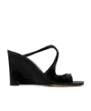 Jimmy Choo Anise Patent Leather Wedge Sandals In Black