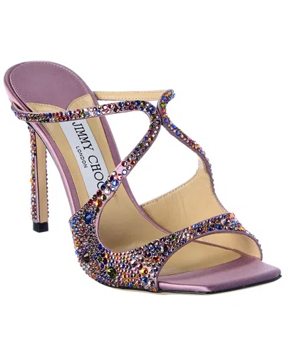 Jimmy Choo Anise 95 Glitter Sandal In Purple