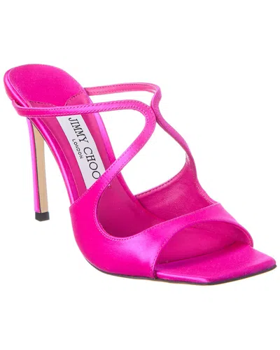 Jimmy Choo Anise 95 Satin Sandal In Pink