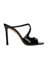 Jimmy Choo Anise 95mm Cut-out Patent Mules In Black