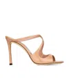 Jimmy Choo Anise 95 Patent Leather Sandals In Nude