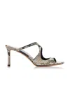 Jimmy Choo Anise Snake-effect Leather Sandals In Animal