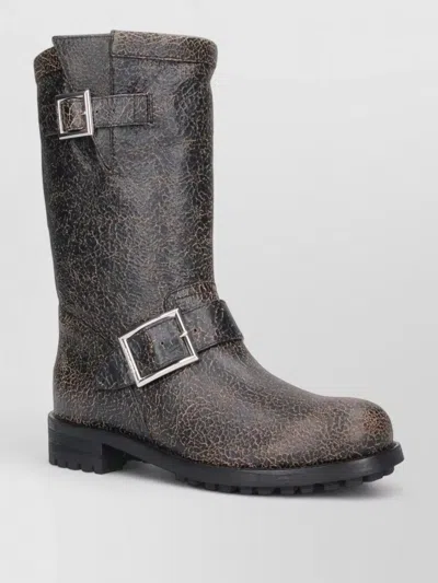 Jimmy Choo Ankle Boots Buckle Detail Chunky Sole In Multi