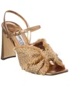Jimmy Choo Heeled Sandals With Metallic Finish And Square Toe In Gold