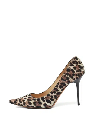 Pre-owned Jimmy Choo Anouk Point-toe Pumps In Brown