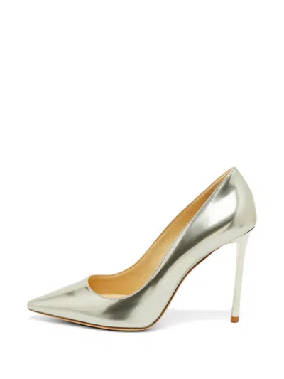 Pre-owned Jimmy Choo Anouk Pointed-toe Pumps In Silver