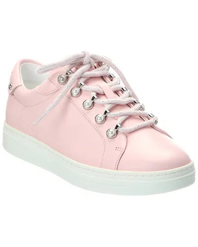 Jimmy Choo Antibes Leather Sneaker In Pink