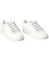Jimmy Choo Antibes/f Leather Sneaker (authentic Pre-loved) In White