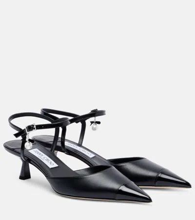 Jimmy Choo Aren 45 Leather Pumps In Black