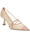 Jimmy Choo Aren 65 Heart Mesh & Leather Pump In Pink