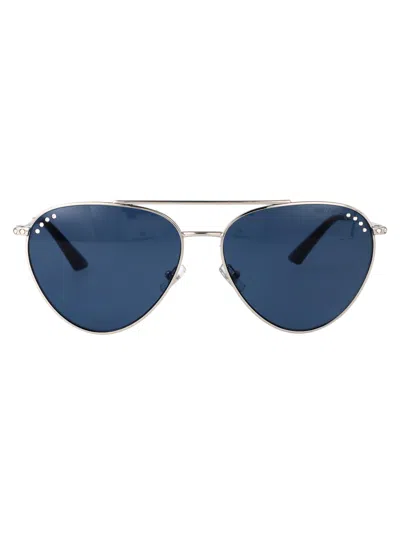 Jimmy Choo Argento Steel Sunglasses In Blue