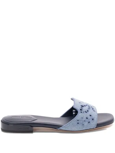 Jimmy Choo Ariane Cut-out Flat Sandals In Animal Print