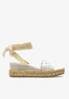 Jimmy Choo Arlee 60 Flatform Wedge Sandals In White