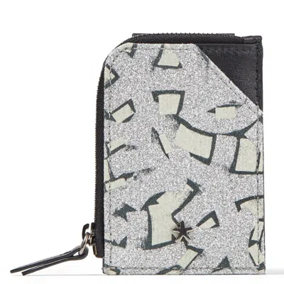 Jimmy Choo Artwork Glitter Fabric Jc Cardholder