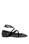 Jimmy Choo Astoria Ballet Fl In Black Crystal (black)
