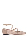 Jimmy Choo Astoria Ballet Fl In Macaron Crystal