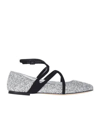 JIMMY CHOO JIMMY CHOO EMBELLISHED BALLERINAS