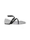 Jimmy Choo 'astoria' Glitter Ballet Flats In Silver