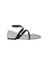 Jimmy Choo 'astoria' Glitter Ballet Flats In Silver