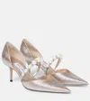 Jimmy Choo Decolleté Aurelie 85 Color Macaron In Metallic