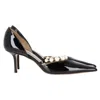 Jimmy Choo Aurelie 65 Patent Leather Pumps With Applied Pearls In Black