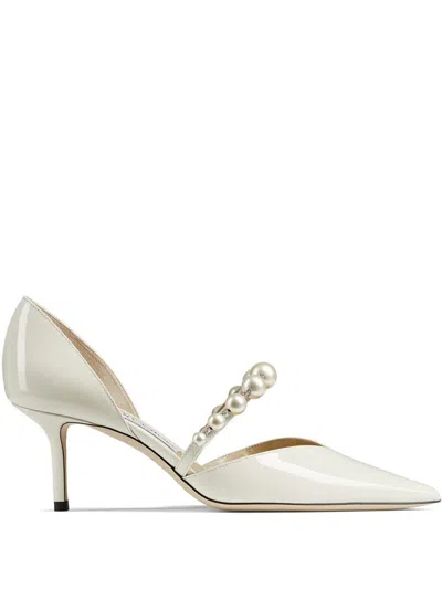 Jimmy Choo Aurelie 65 Patent Leather Pumps In White