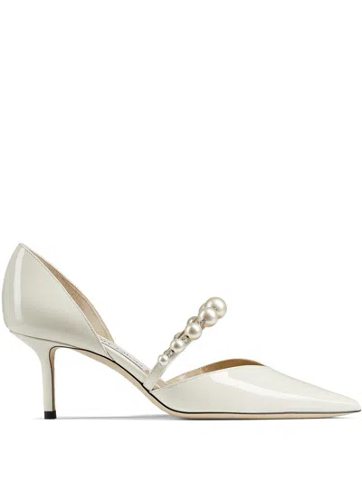 Jimmy Choo Aurelie 65 Patent Leather Pumps In White