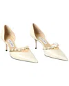 Jimmy Choo Aurelie 65 Patent Pump (authentic Pre-loved) In Neutral