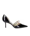 Jimmy Choo Aurelie 65 Patent Leather Pumps With Applied Pearls In Black