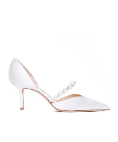 Jimmy Choo Aurelie 65 Embellished Pumps In Beige