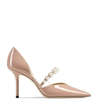Jimmy Choo Nude Patent Leather Aurelie 65 Pumps In Pink