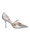 Jimmy Choo Decolleté Aurelie 85 Color Macaron In Gray