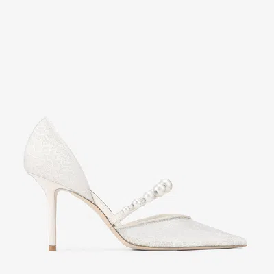 Jimmy Choo Aurelie 65 Embellished Heeled Pumps In White