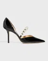 JIMMY CHOO AURELIE D'ORSAY PEARLY BAND PUMPS